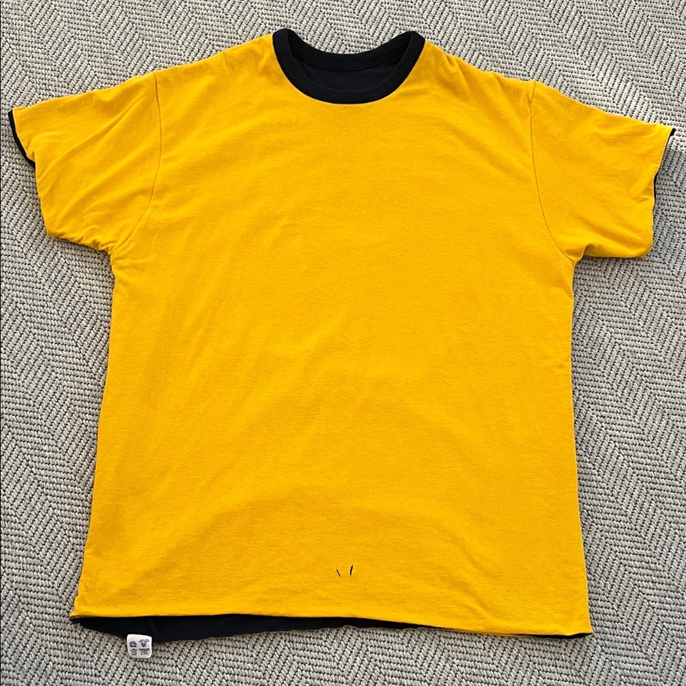 Champion Navy Tee with Yellow Michigan Script - Picture 8 of 8